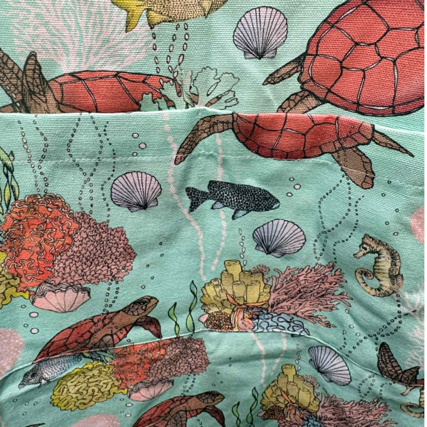 THE SCENIC ROUTE - "SEA TURTLE"- Cotton Art Apron