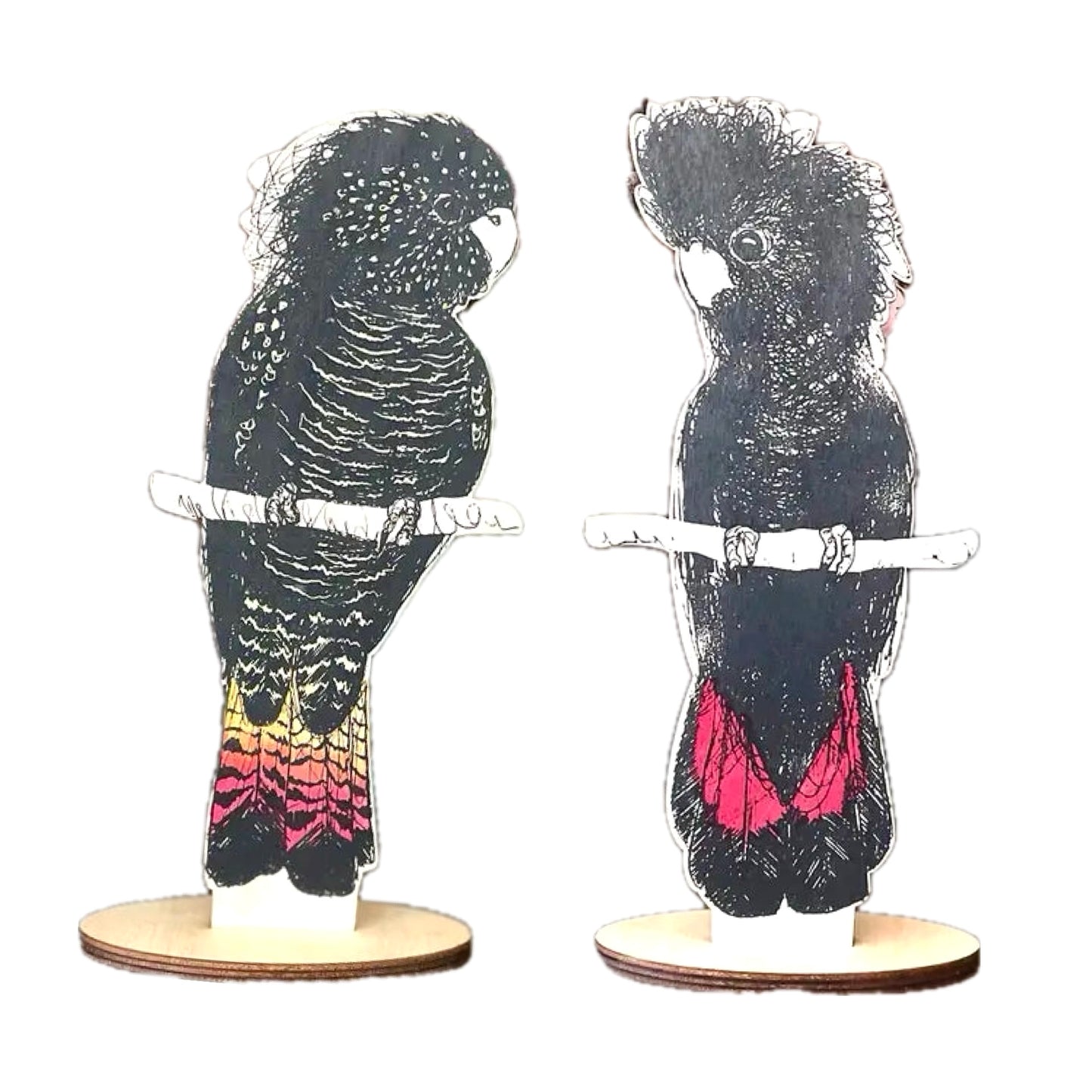 BRIDGET FARMER PRINTMAKER- Standing Black Cockatoo- Female