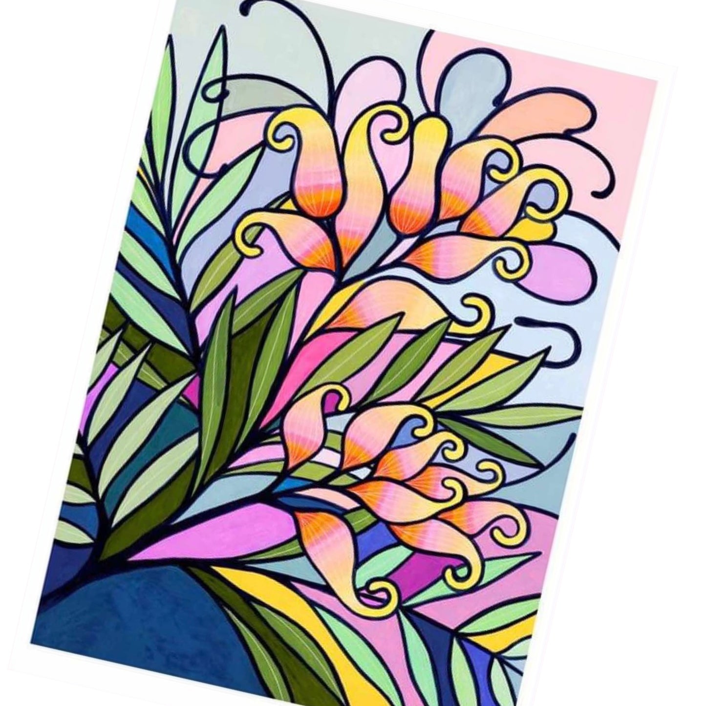 CLAIRE ISHINO- SMALL LIMITED EDITION A5 PRINTS- Grevillea in the Garden