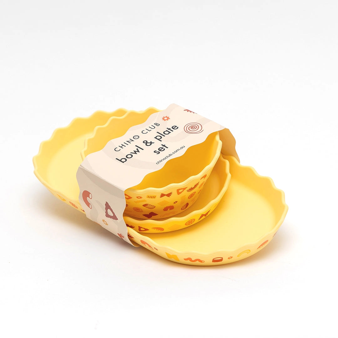 CHINO CLUB- Pasta Wavy Edge Silicone Bowl and Plate Set