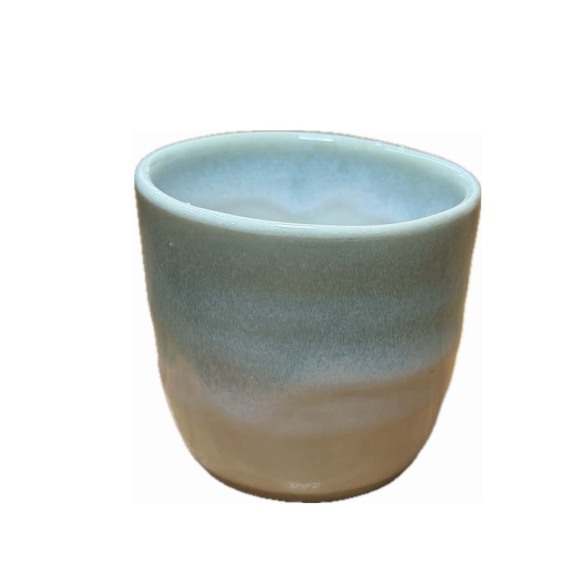 EARTH BY HAND- Espresso/Piccolo Cups- Seafoam Blue Glaze
