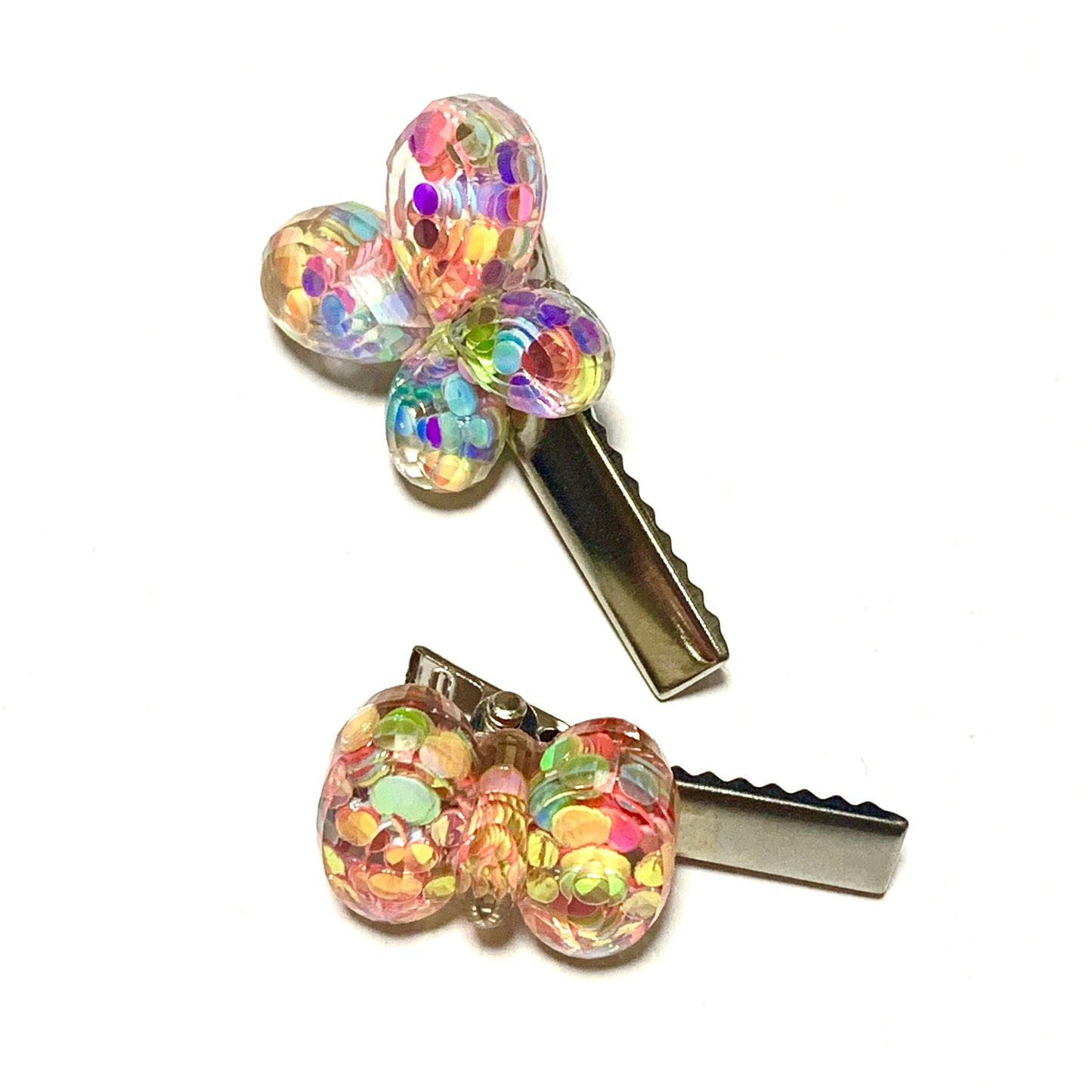 THIS BIRD HAS FLOWN - Rainbow Glitter Butterflies- Alligator Clips