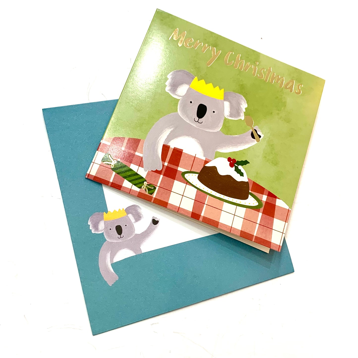 CANDLEBARK CREATIONS - "Feasting Koala" Australiana Christmas- Single Card