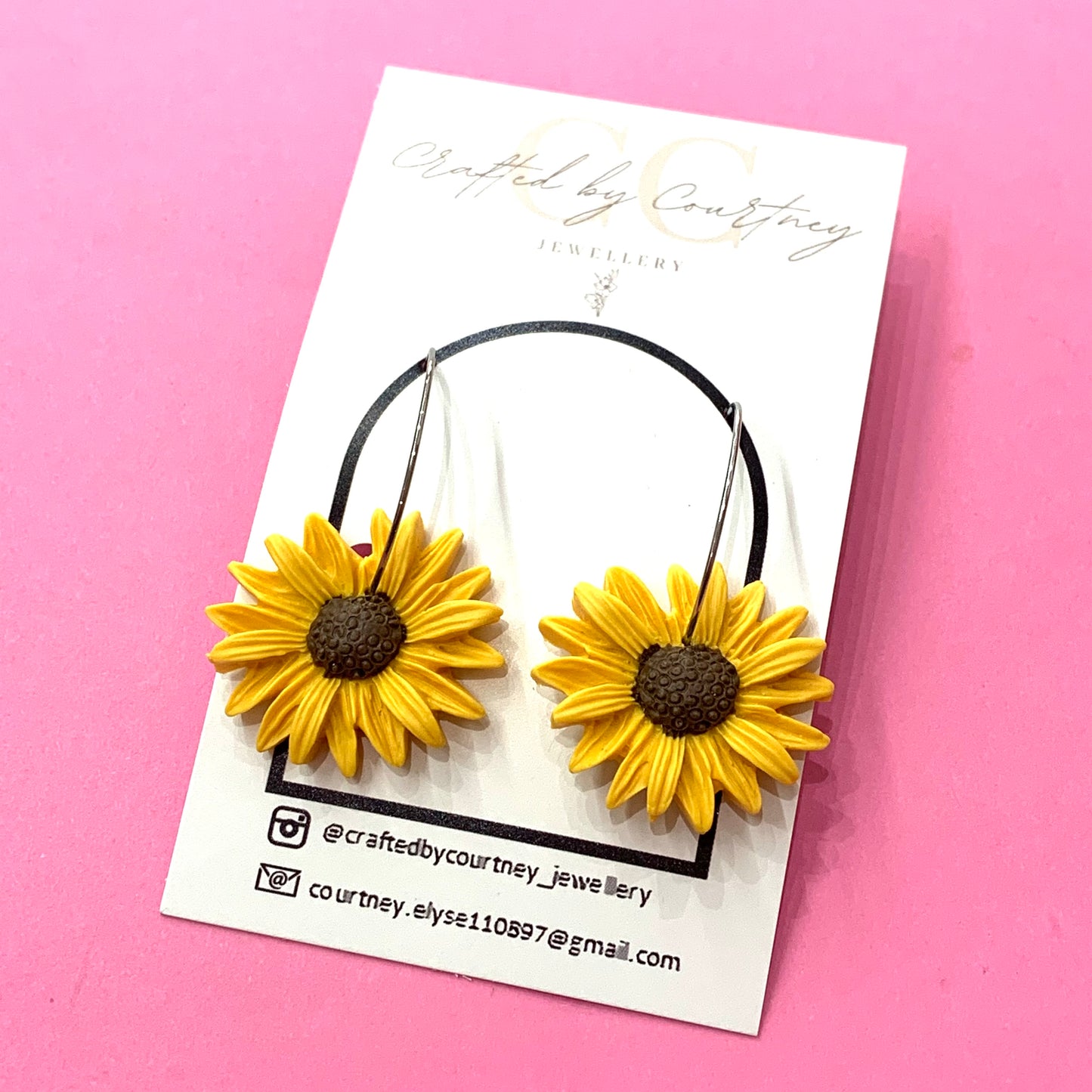 CRAFTED BY COURTNEY- Sunflower Hoops