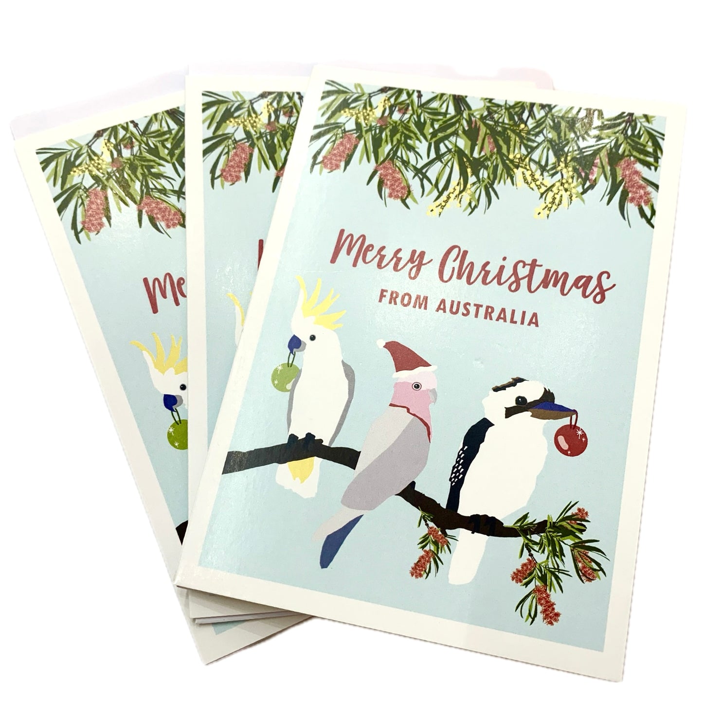 CANDLEBARK CREATIONS - "Christmas Birds" Australiana - 8 Pack of Cards