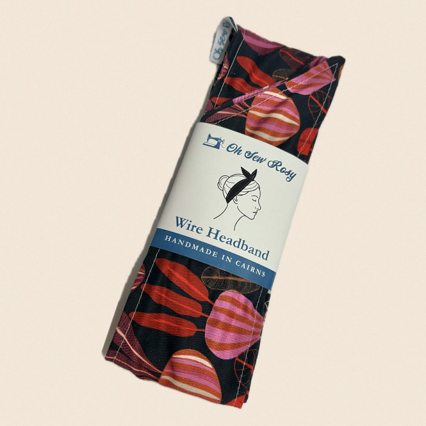 OH SEW ROSY: WIRE HEADBAND - Radishes (Jocelyn Proust Fabric)