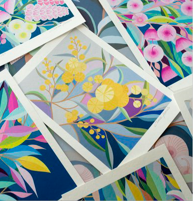 CLAIRE ISHINO- SMALL LIMITED EDITION A5 PRINTS- Wattle on my Walk