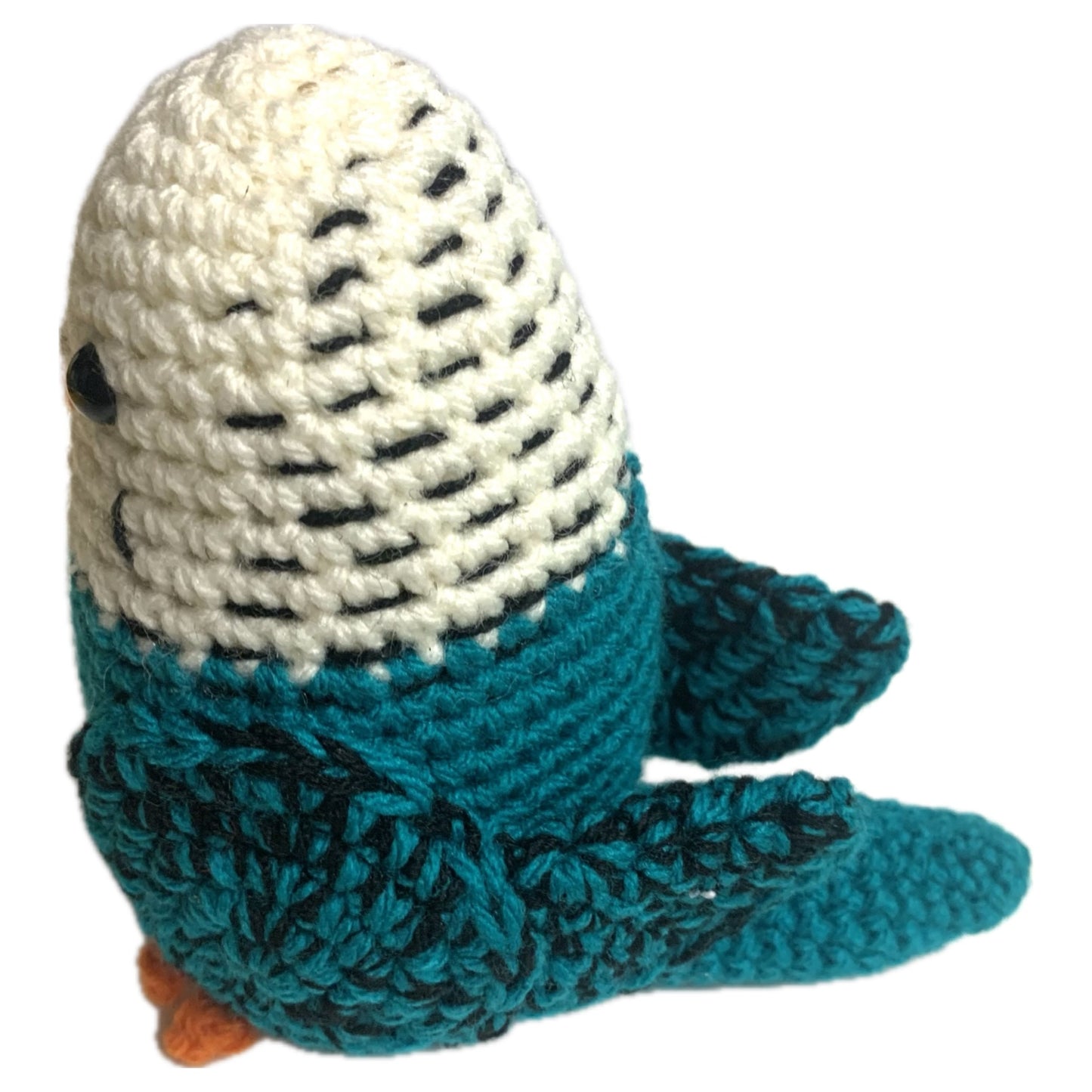 BEAKNITS- TURQUOISE CROCHETED BUDGIE