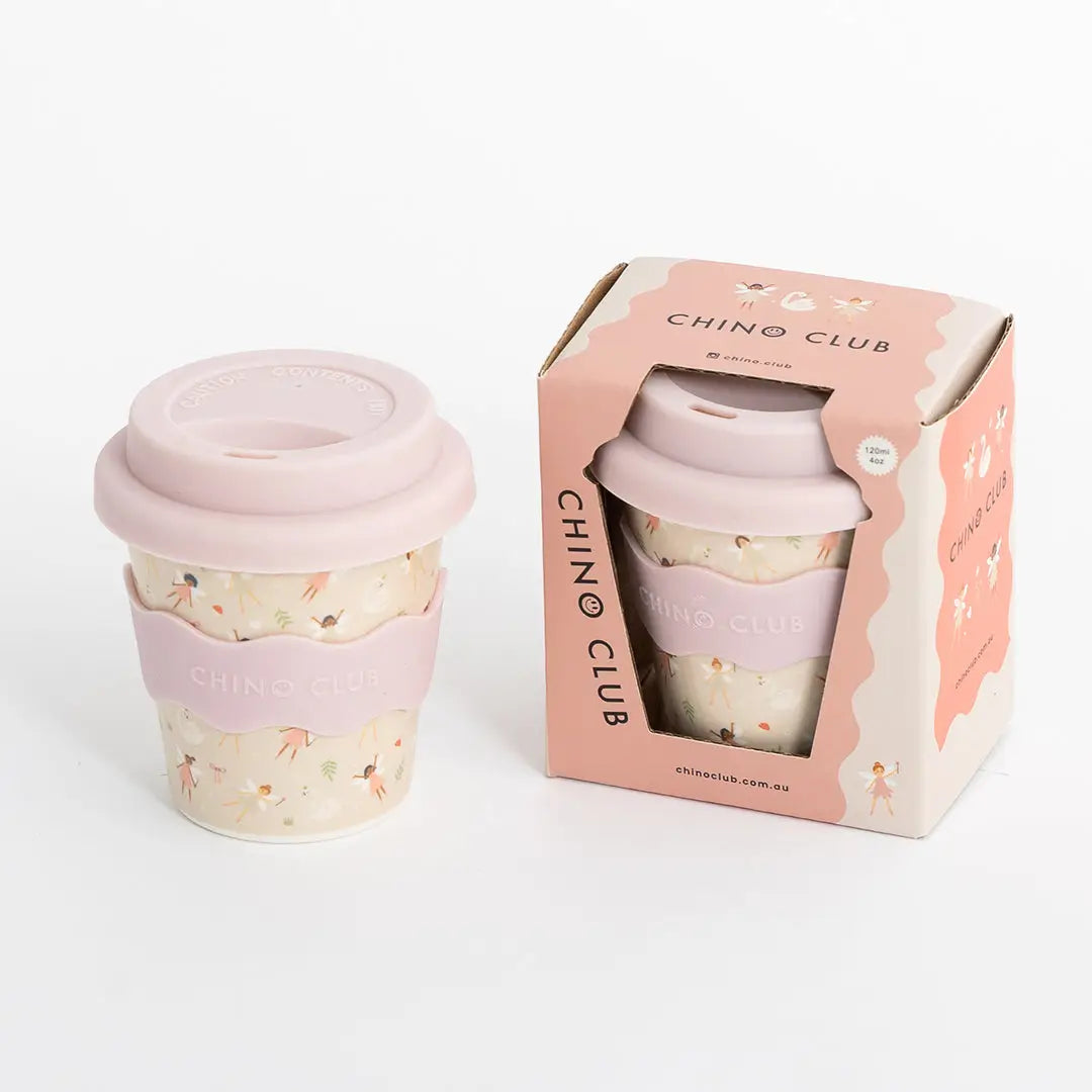 CHINO CLUB- Kids 4oz Reusable Babychino Cup- Fairy