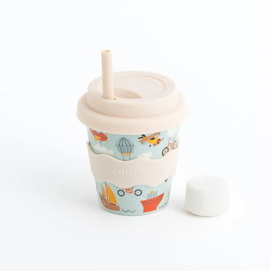 CHINO CLUB- Kids 4oz Reusable Babychino Cup- Vehicles