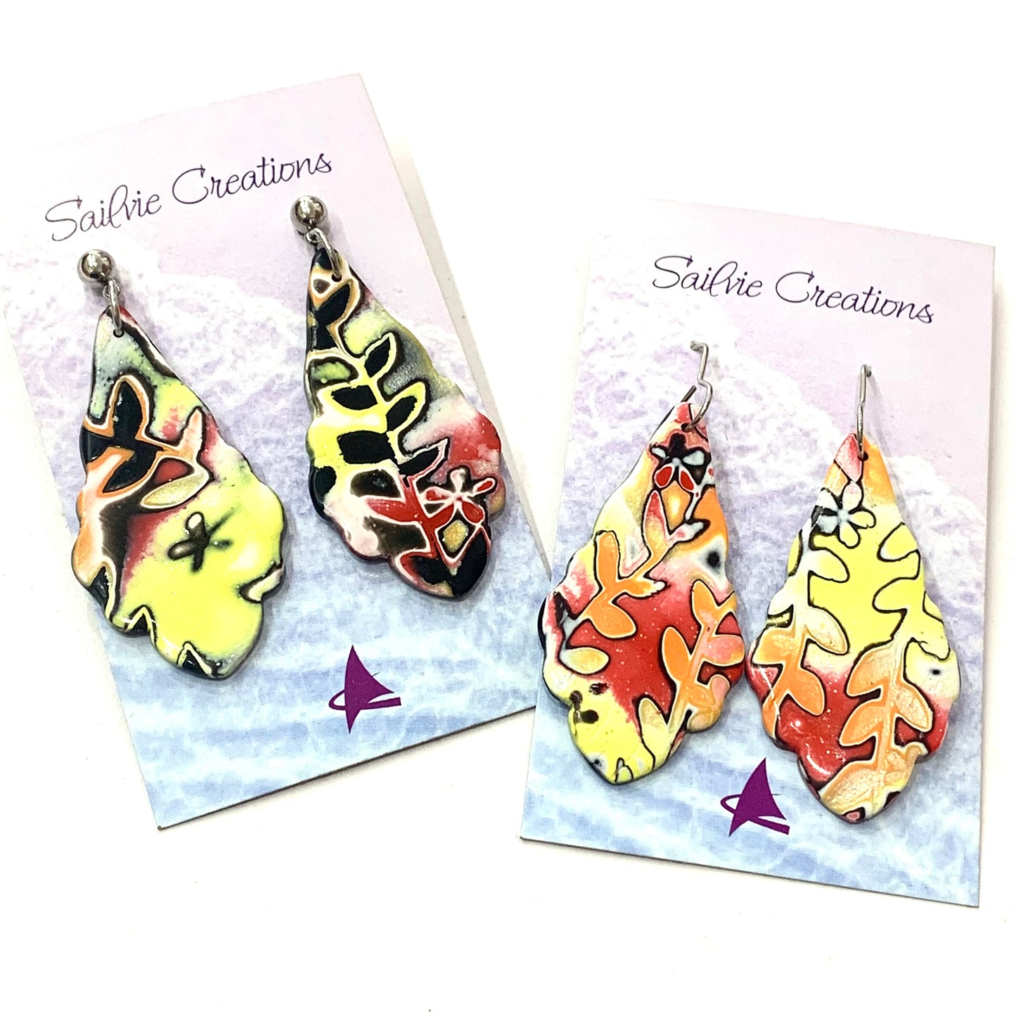 Sailvie Creations - Gingers Scalloped Hook Dangle Earrings