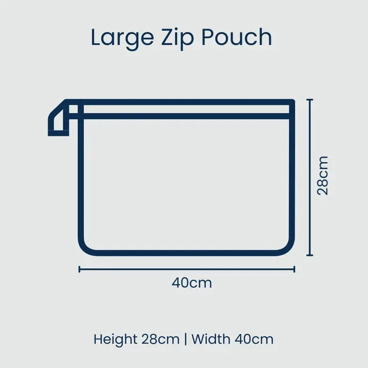 PROJECT TEN - "The Envelope"- "Monstera" Large Zip Pouch