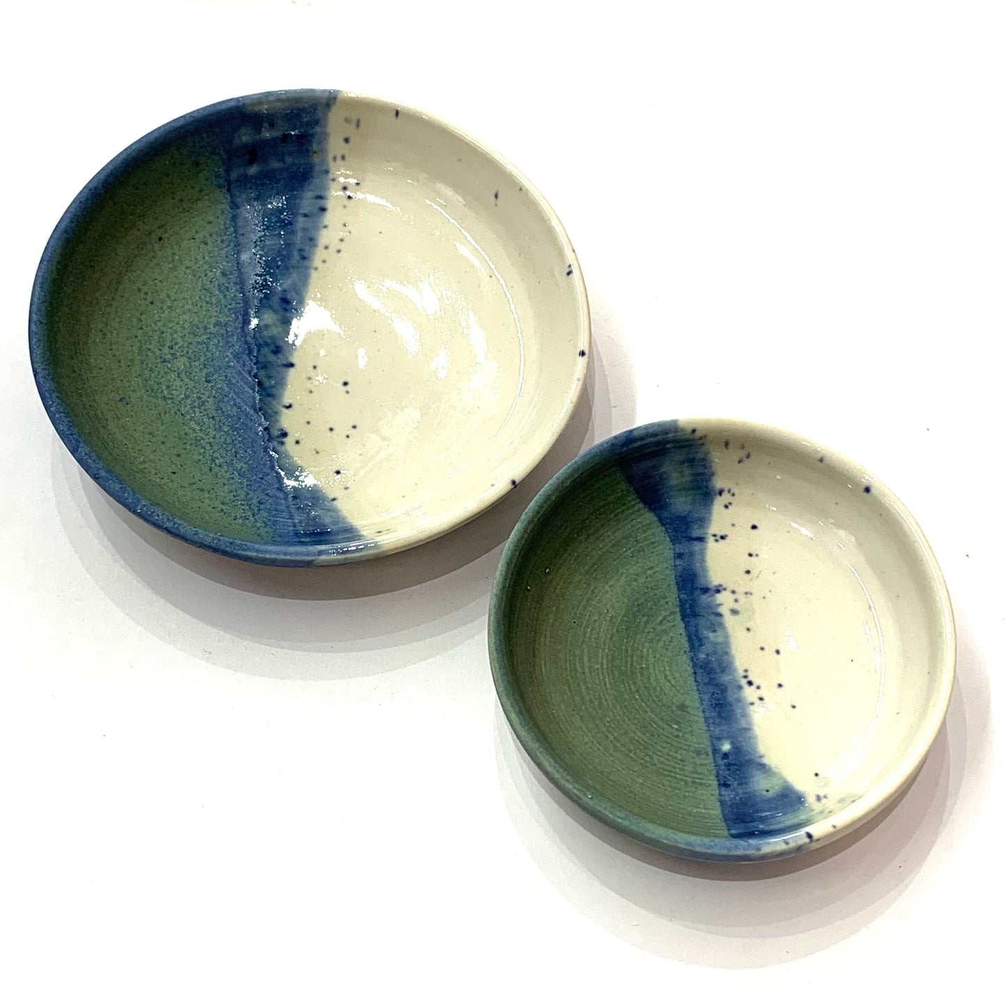 EARTH BY HAND- Set of 2 Tapas/Trinket Dishes- #2