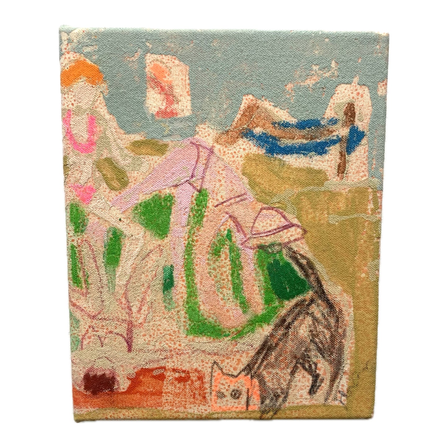 JULIE POULSEN ARTWORK - "Digger Dog" - Small Painting