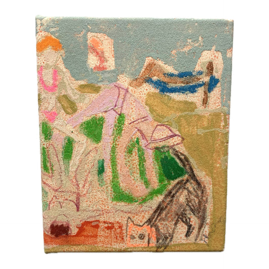 JULIE POULSEN ARTWORK - "Digger Dog" - Small Painting