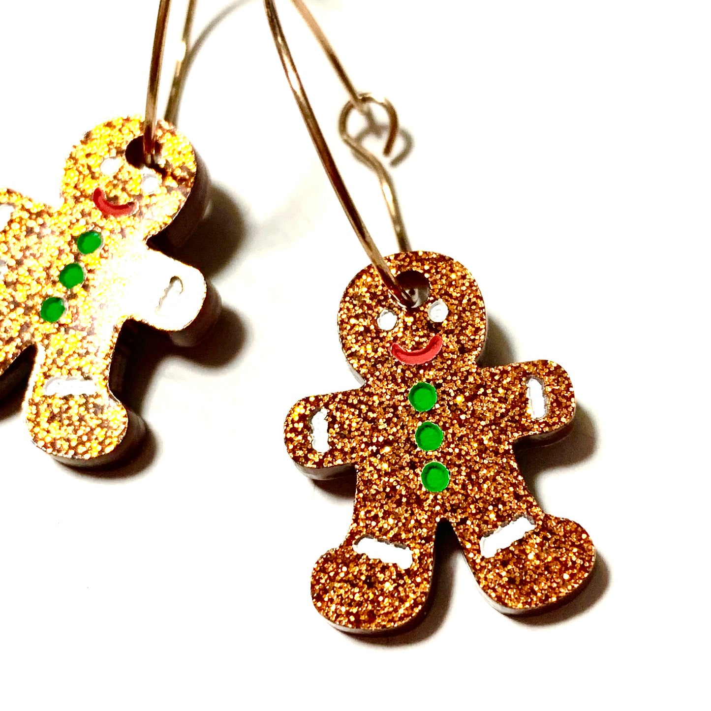 MAKIN' WHOOPEE - “Gingerbread Men” CHRISTMAS HOOP DANGLES
