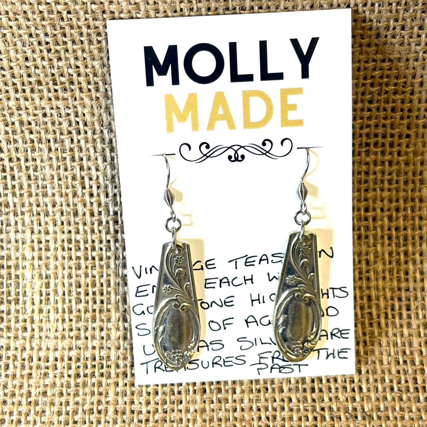 MOLLY MADE- Vintage Teaspoon Handle Earrings
