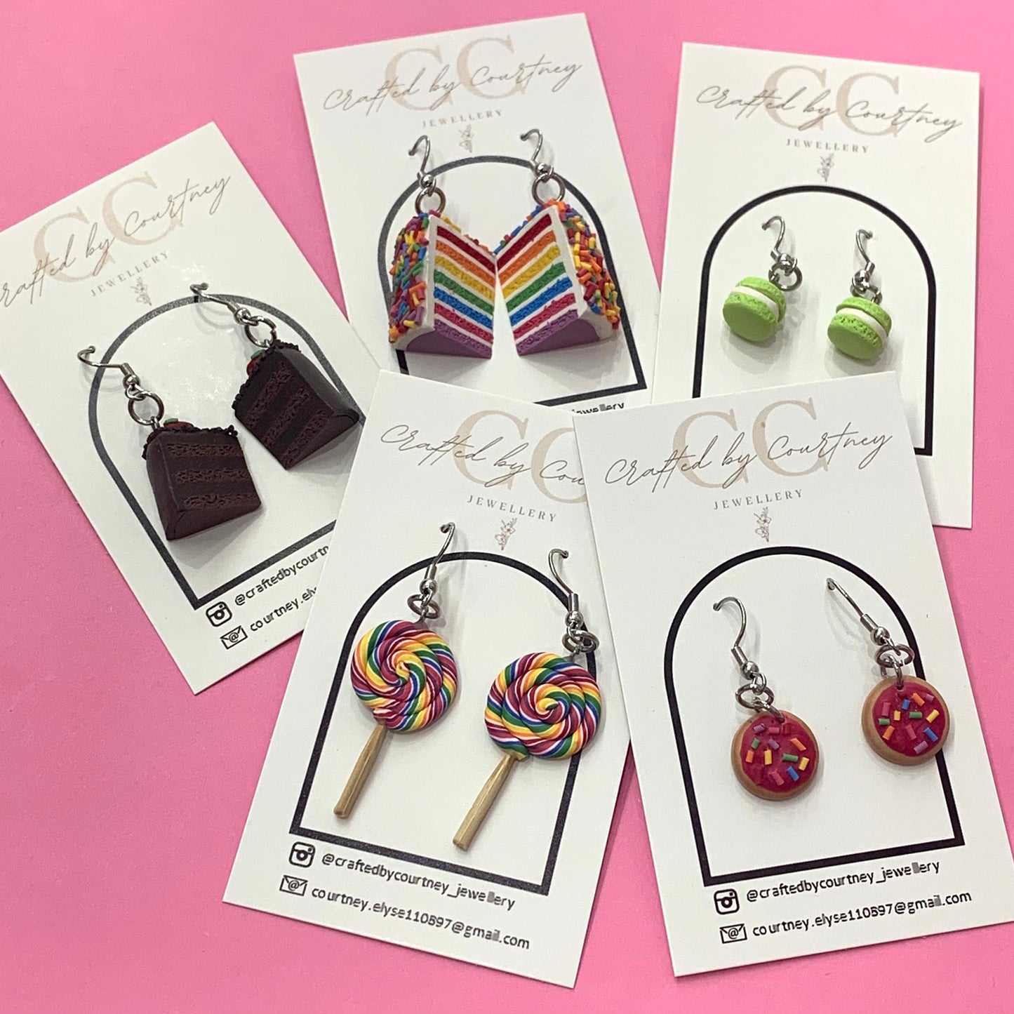 CRAFTED BY COURTNEY- Lollipop Hook Earrings