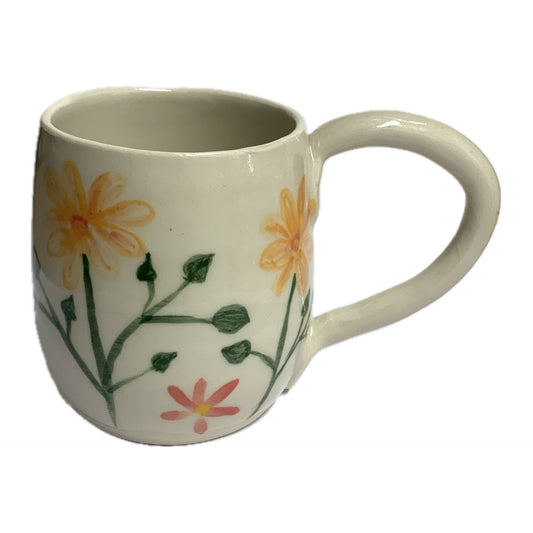 EARTH BY HAND- Floral Mug- Handpainted