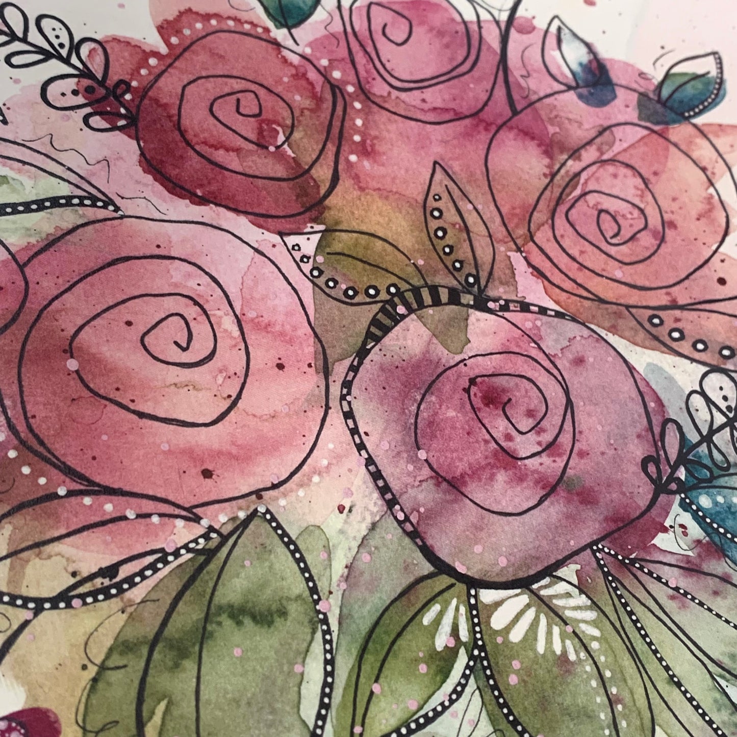 DONNA K CREATIONS- A4 ART PRINTS- Roses