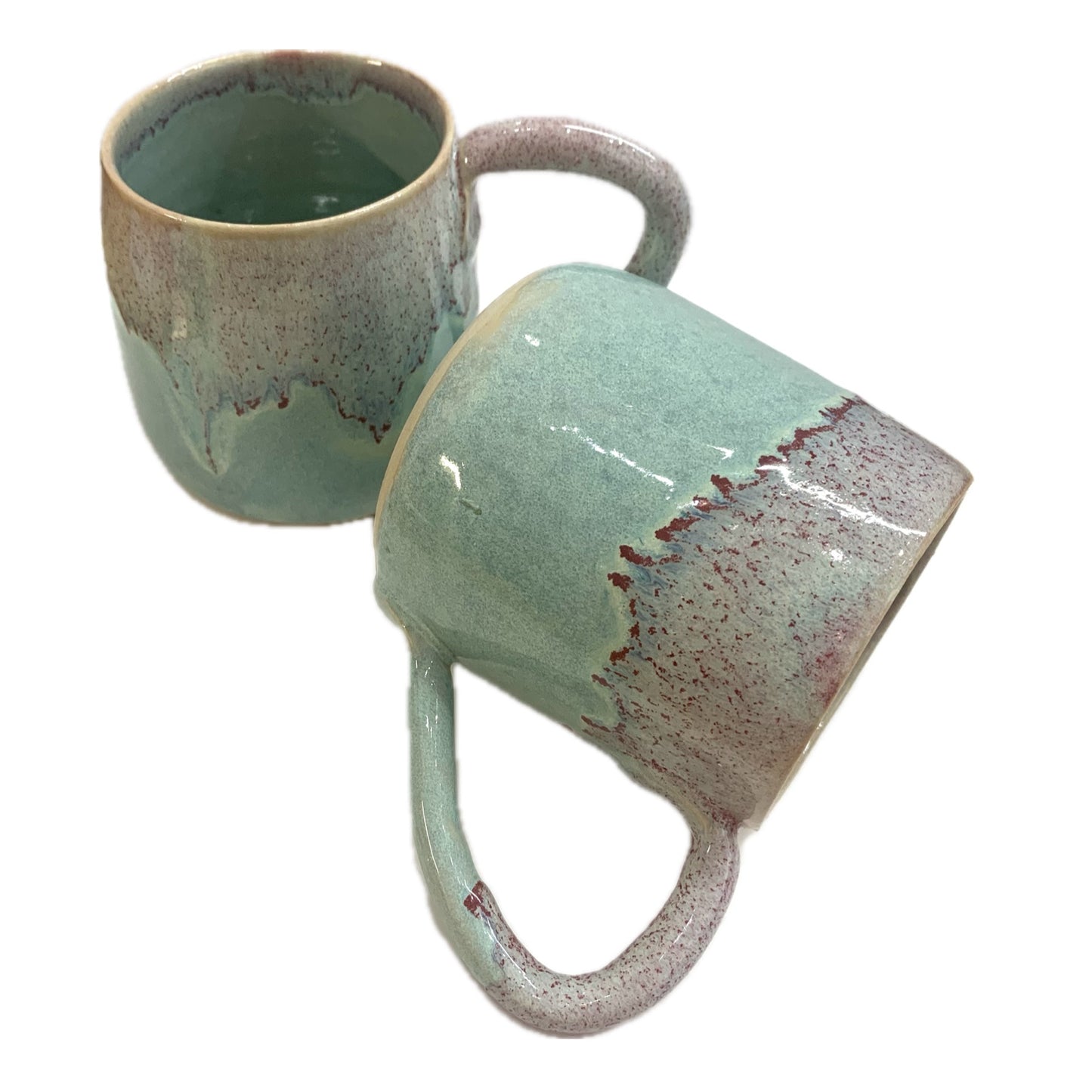 EARTH BY HAND- Pink & Blue Glazed Mugs