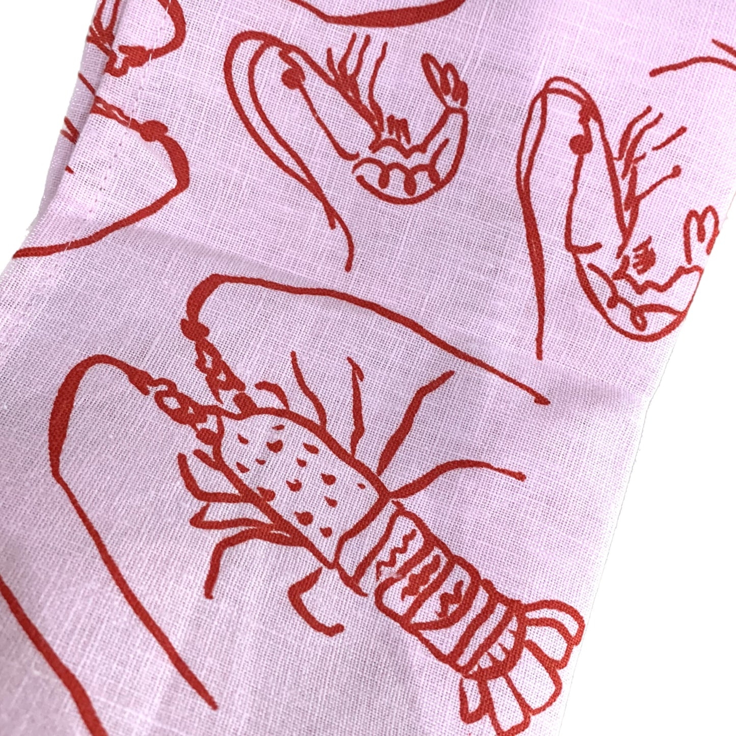 BRIGHT THREADS- Pink CRAY Tea Towel