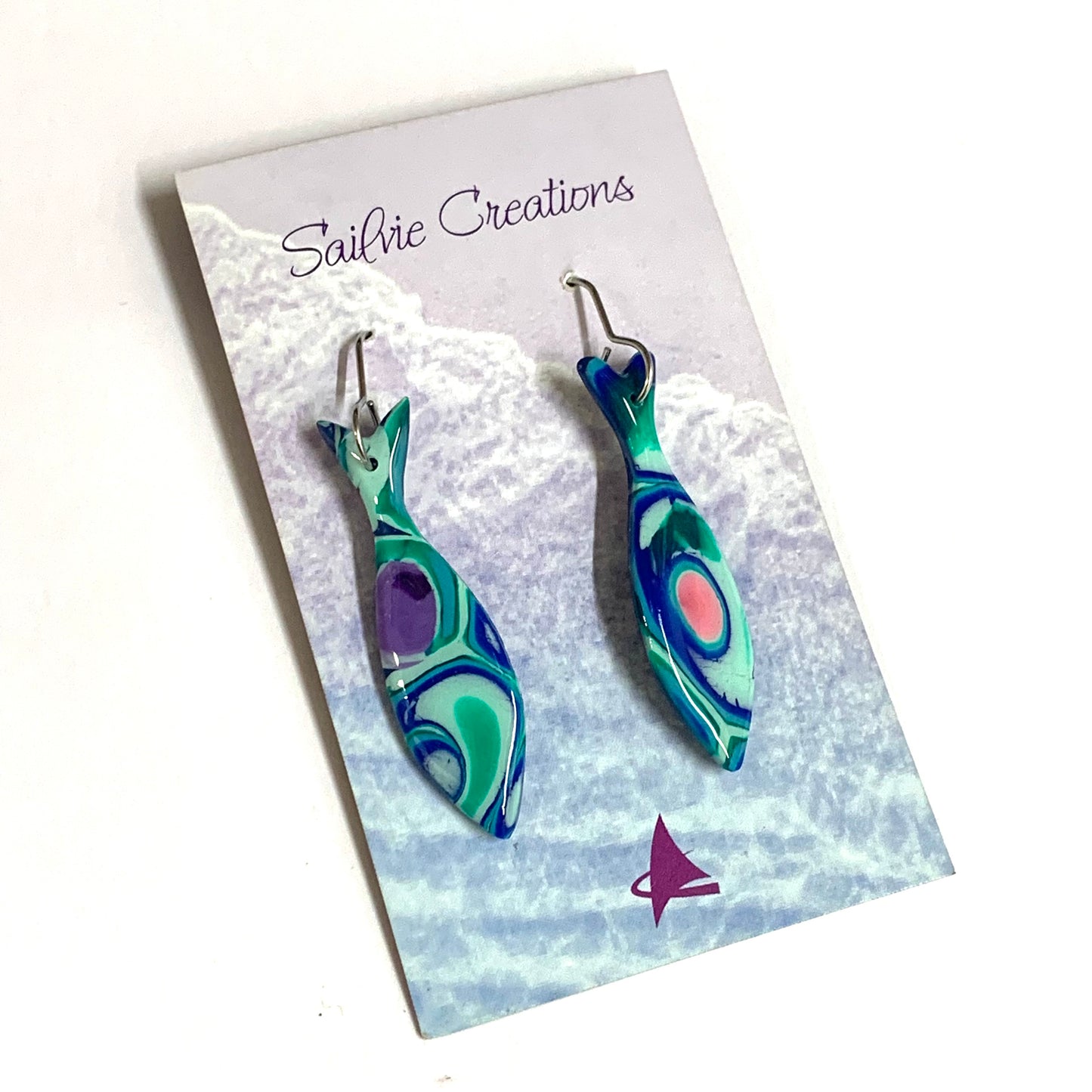 Sailvie Creations - Ocean Sardine Hook Dangle Earrings