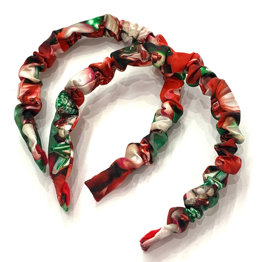 MAKIN WHOOPEE - SMALL CHRISTMAS SCRUNCHIE HEADBANDS- All the Decorations