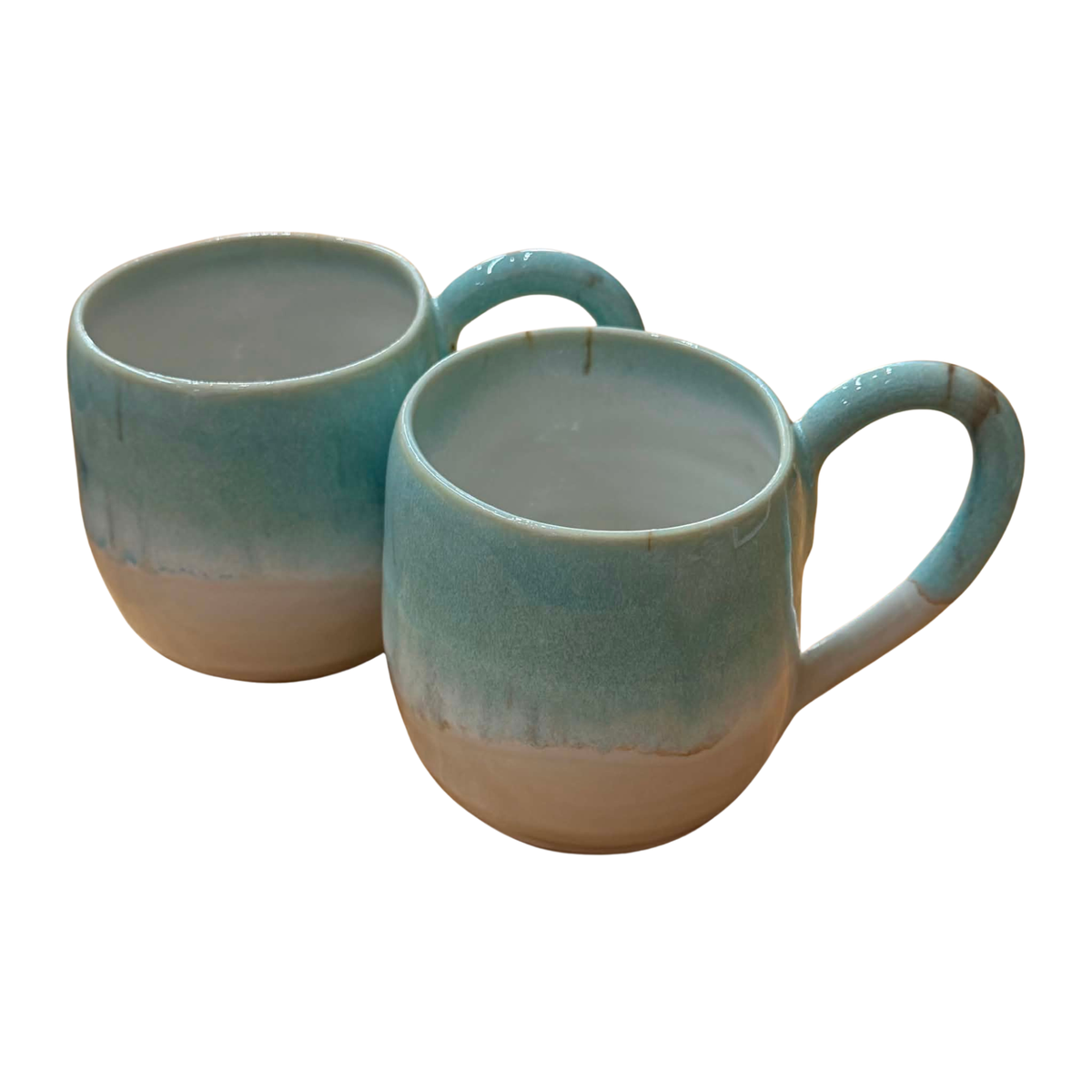 EARTH BY HAND- Hand Painted Seafoam Glazed Mug