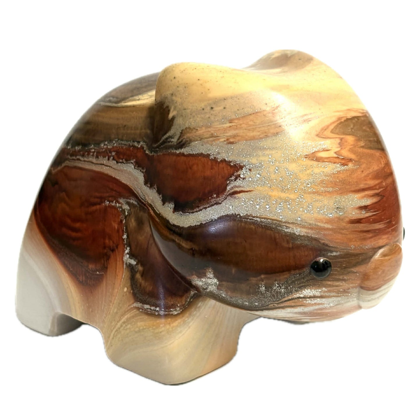 PETE CROMER - RESIN WOMBAT Natural #4 - Caramel Latte