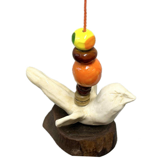 INSPIRED BY NATURE - Ceramic Bird Hanger – Moreton Bay Ash and Terracotta Tones