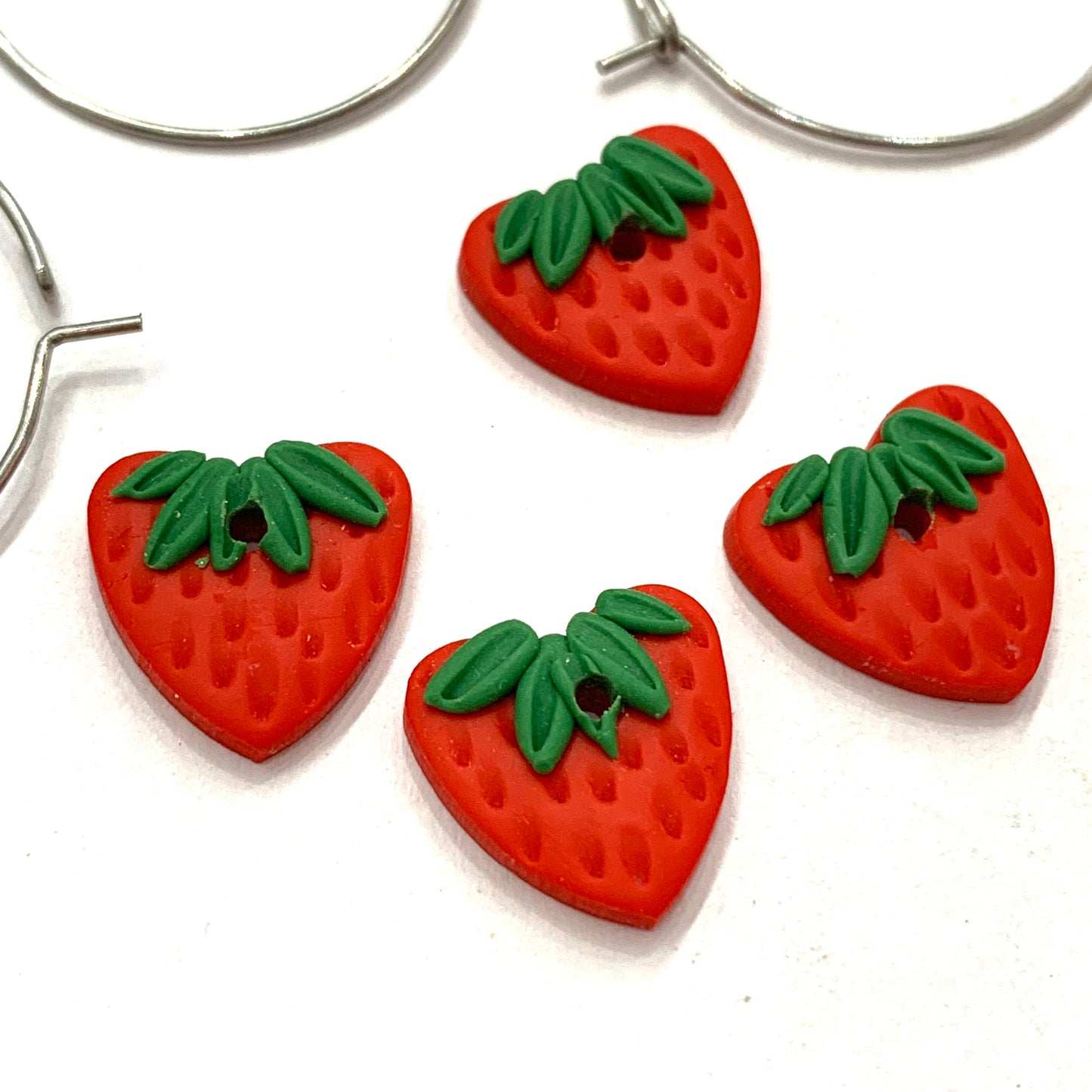 CRAFTED BY COURTNEY- Small Strawberry Hoop Earrings