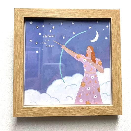 CONSTANZA ILLUSTRATES- "Shoot For the Stars" Framed Image