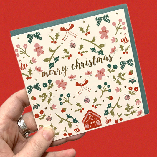 CANDLEBARK CREATIONS - "Christmas Wallpaper" - Single Card