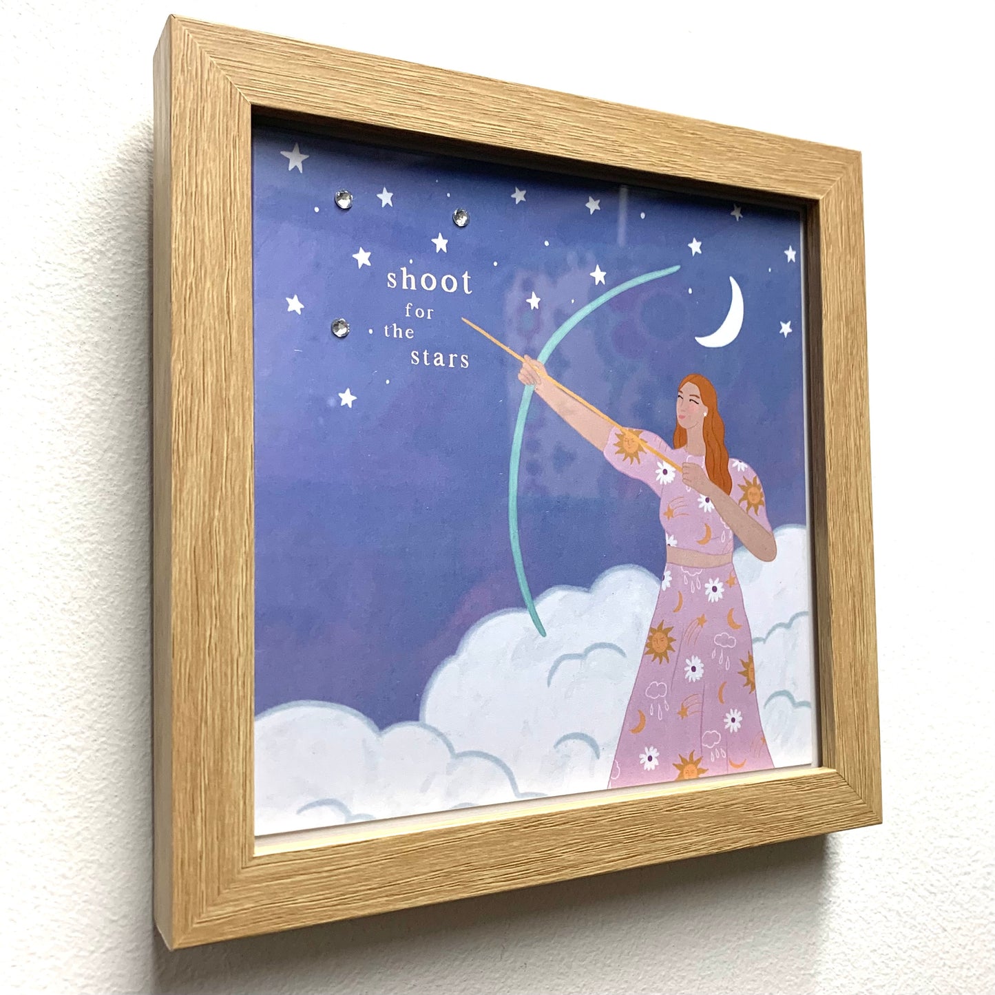 CONSTANZA ILLUSTRATES- "Shoot For the Stars" Framed Image