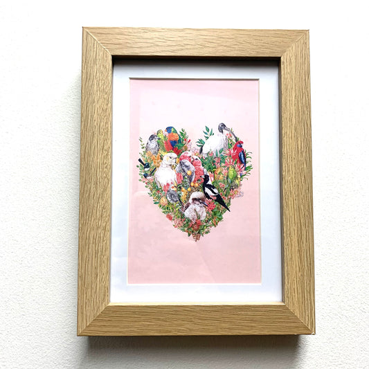 KAYLA REAY- Framed "Bird Lover" Print