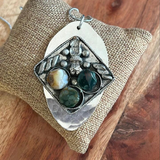 MOLLY MADE- "Gemstone" Spoon Pendant Necklace