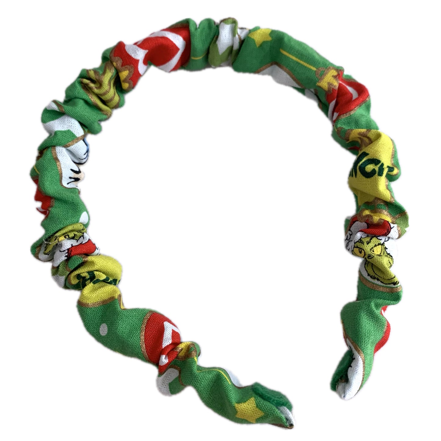 THIS BIRD HAS FLOWN -  SMALL CHRISTMAS SCRUNCHIE HEADBANDS- The Grinch