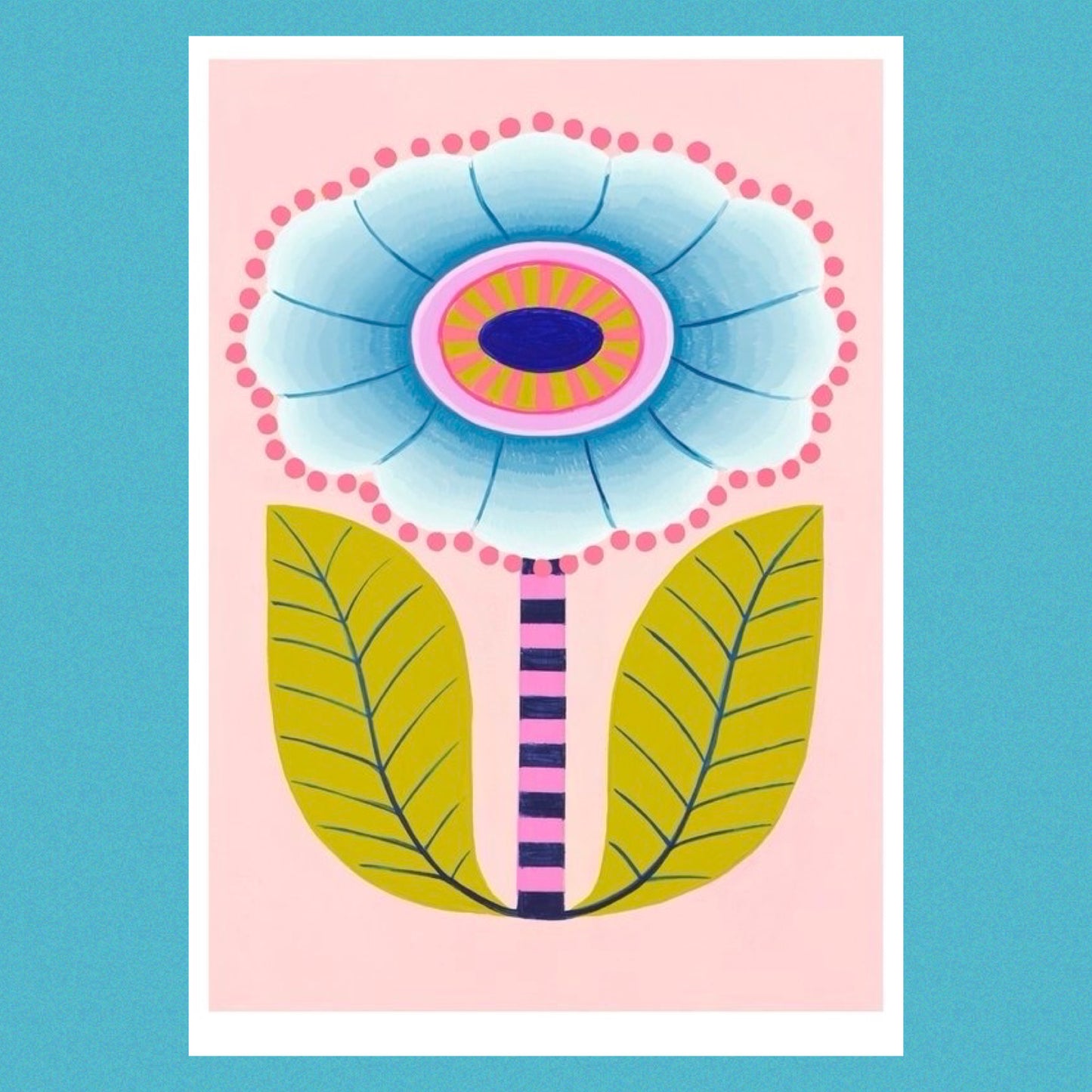 CLAIRE ISHINO- MEDIUM LIMITED EDITION A4 PRINTS- Blue Bloom