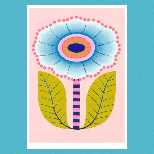 CLAIRE ISHINO- MEDIUM LIMITED EDITION A4 PRINTS- Blue Bloom