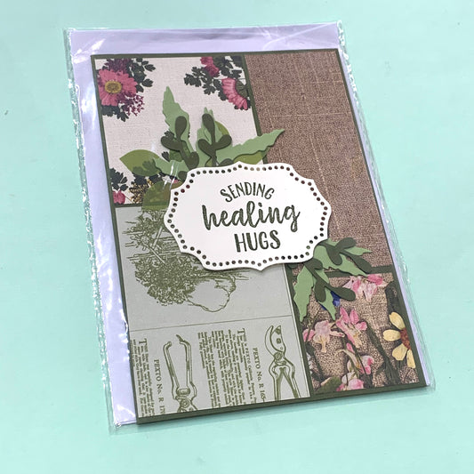 PAPER POSSUM- HANDMADE GREETING CARD- Healing Hugs