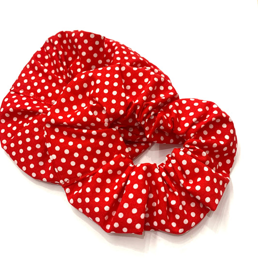 MAKIN' WHOOPEE - Jumbo "Red & White Spots" Christmas Scrunchies