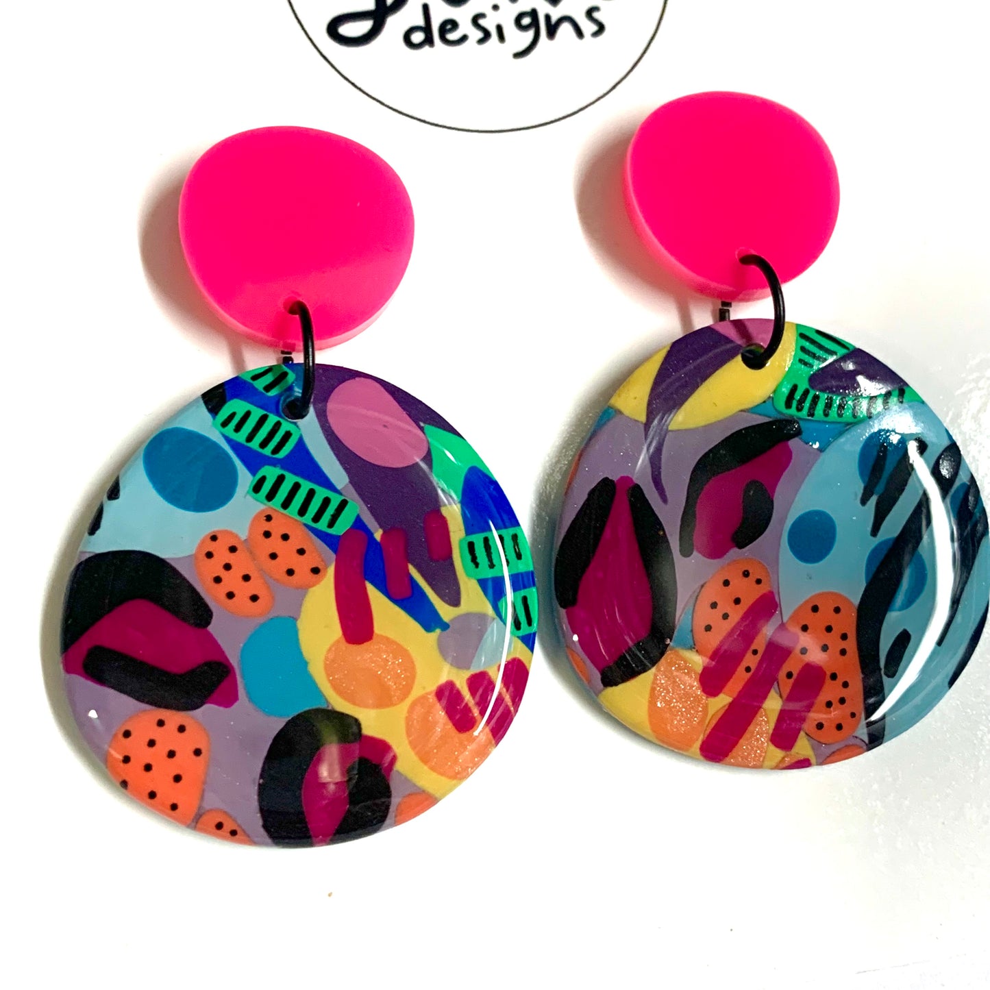 Dang Girl Designs - Organic Reef Stud Top Dangle Earrings