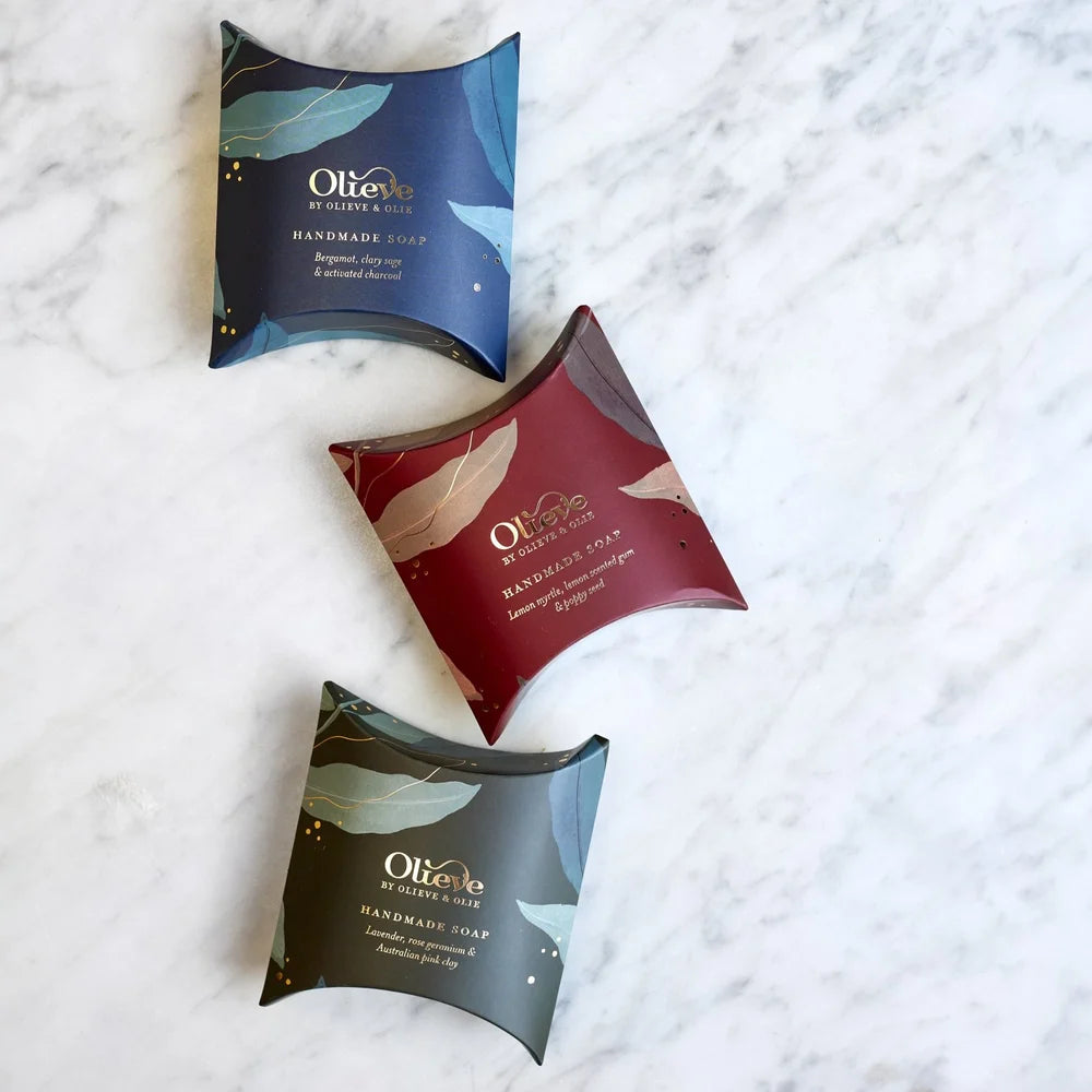 OLIEVE & OLIE- Christmas Gift Soap-Lemon Myrtle, lemon scented gum and poppy seed