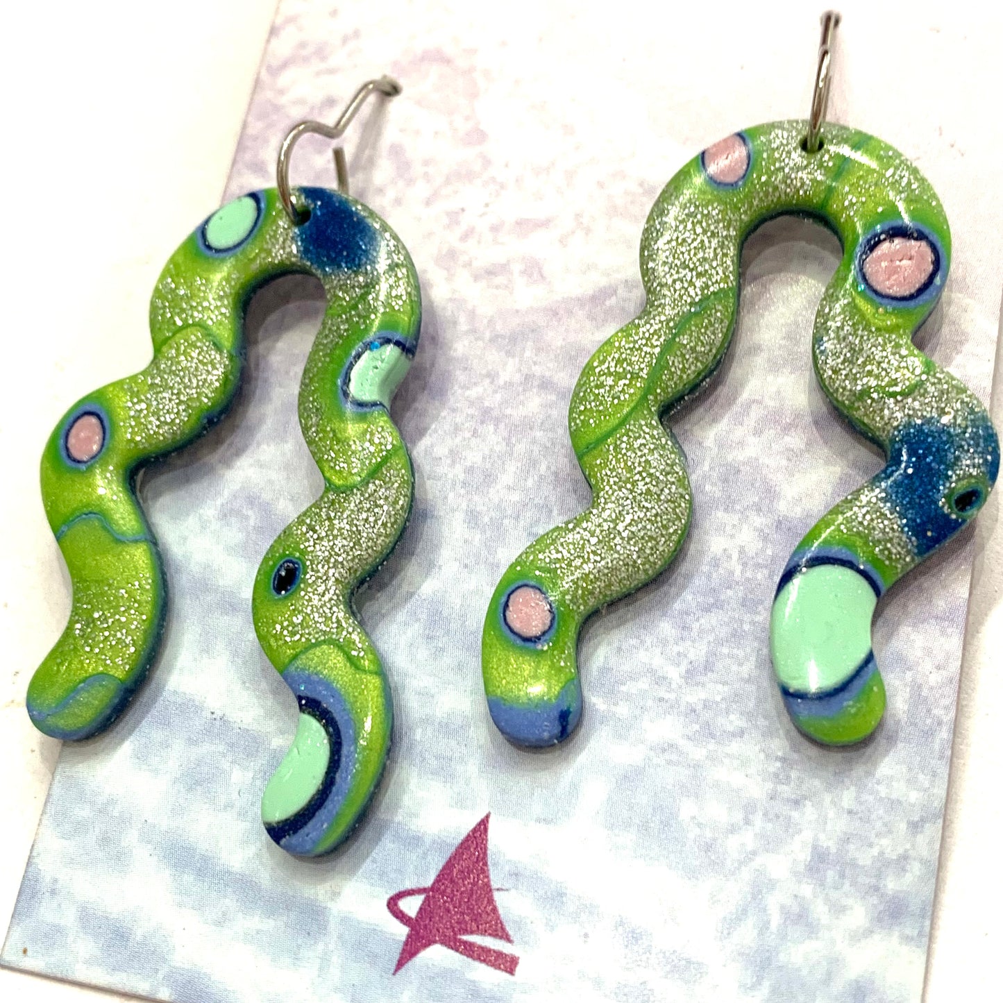 Sailvie Creations - Ocean Squiggle Hook Dangle Earrings