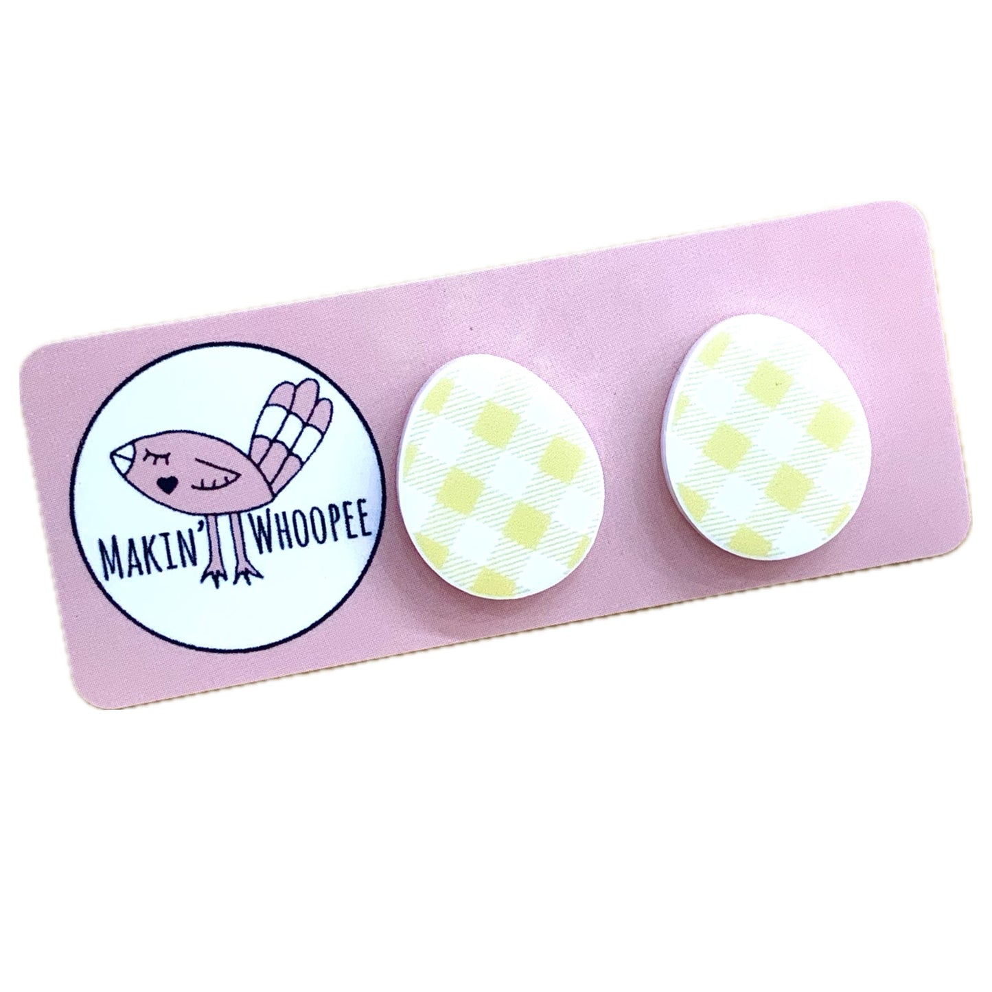 MAKIN' WHOOPEE EASTER STUDS - YELLOW GINGHAM