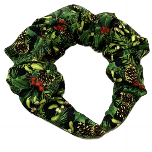 MAKIN WHOOPEE - BIG SCRUNCHIE CHRISTMAS HEADBANDS- Yuletide Greenery