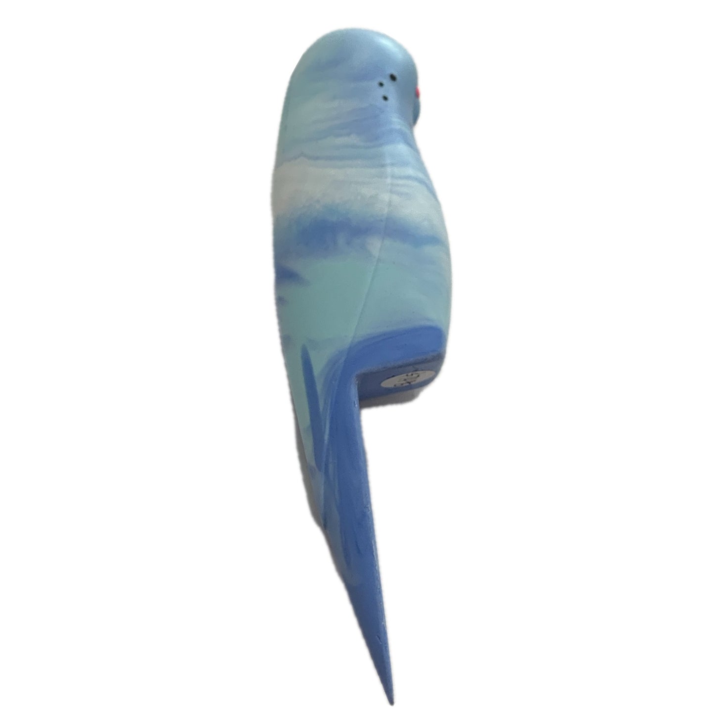 PETE CROMER - RESIN BUDGERIGAR #1 - Blue Swirl