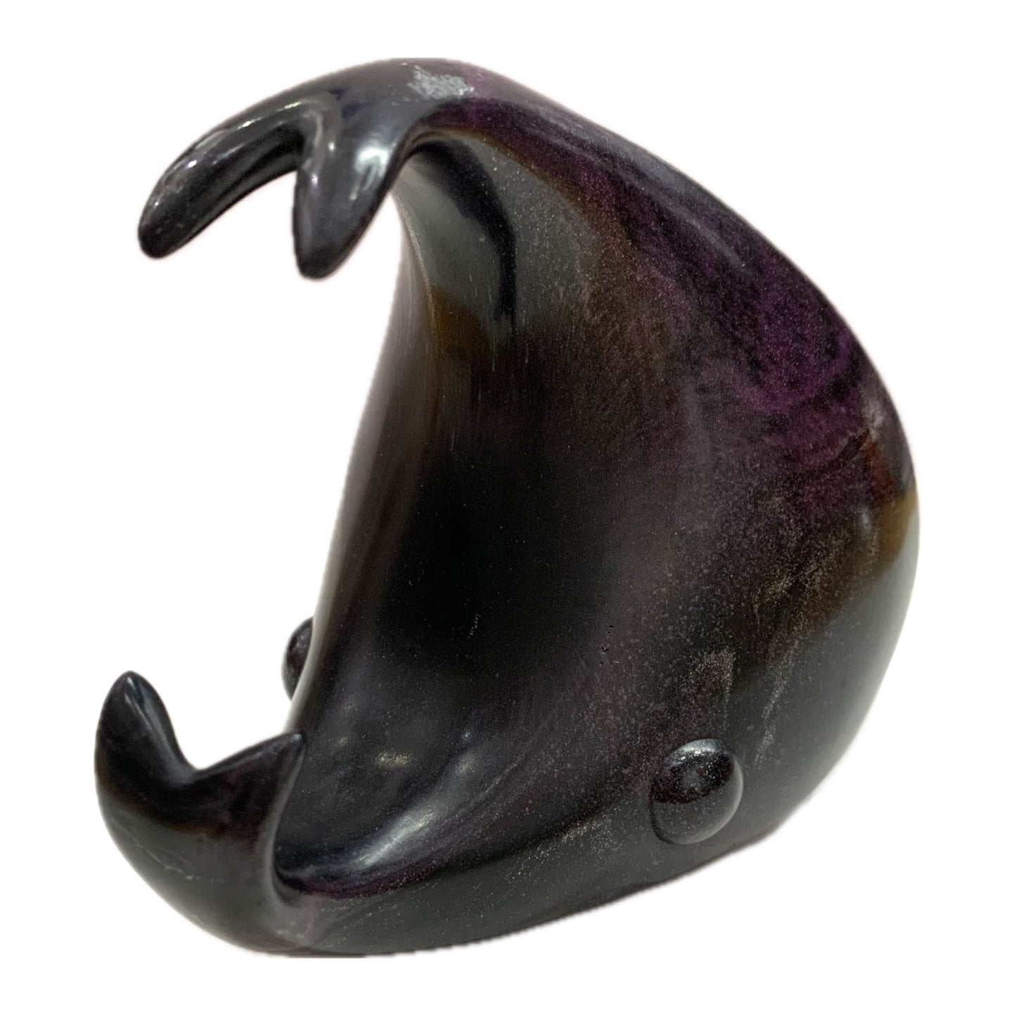 PETE CROMER - RESIN RHINOCEROS BEETLE #3 - Purple & Gold