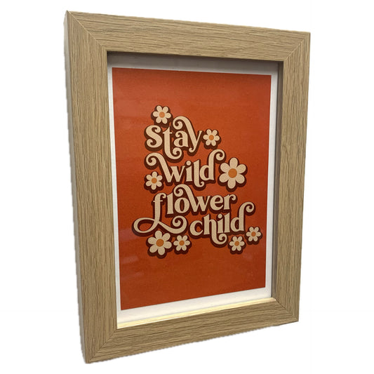 AHD PAPER CO - "Flower Child" - Framed Image By Oopsy Daisy